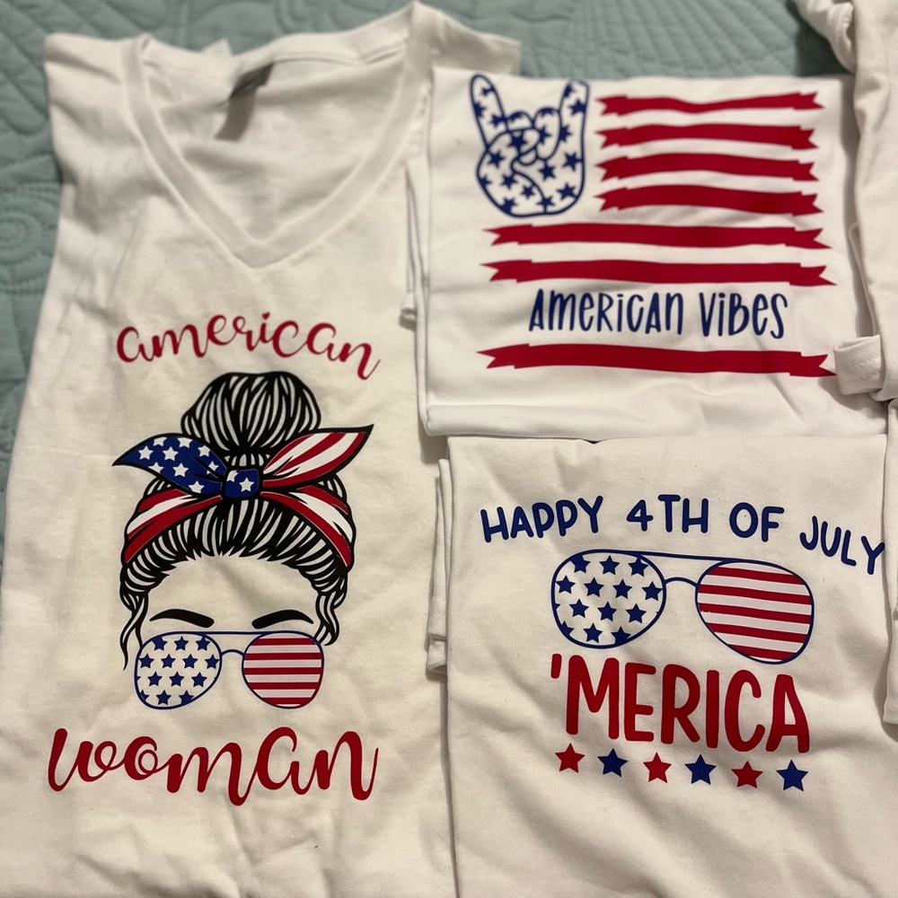 4th of July T-shirts (made to order)